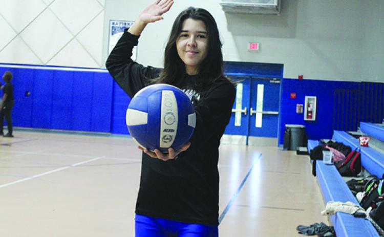 Interlachen’s Brianna Webber was the leader of a Rams team that won 15 matches this fall. (MARK BLUMENTHAL / Palatka Daily News)