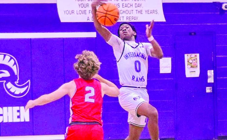 Interlachen’s Raszir Phelps had 12 points in the Rams’ win Friday night against Ormond Beach Calvary Christian. (RITA FULLERTON / Special to the Daily News)