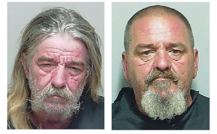 Patrick McGregor, 64, left, and Charles Legault, 60, have been charged in connection to a pipe bomb that discharged onto a deputy.